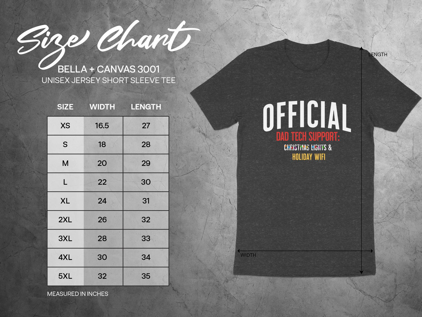 Official Dad Tech Support Shirt | Christmas Lights & Holiday Wi-fi Unisex Graphic Tee and Sweatshirt