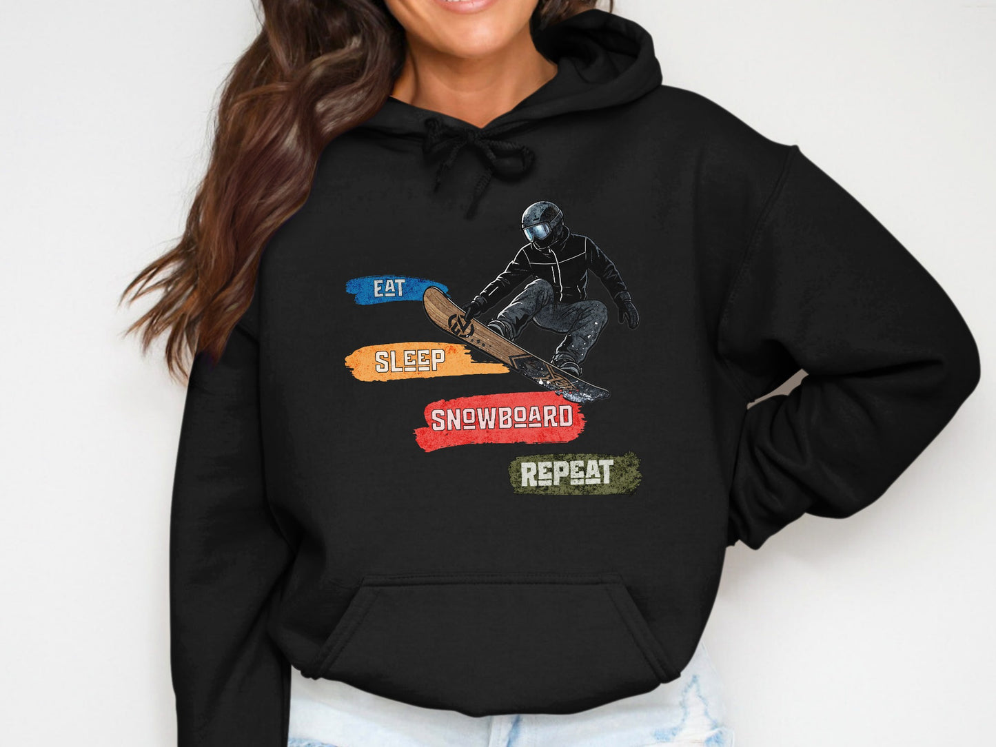 Eat Sleep Snowboard Repeat Hoodie Product