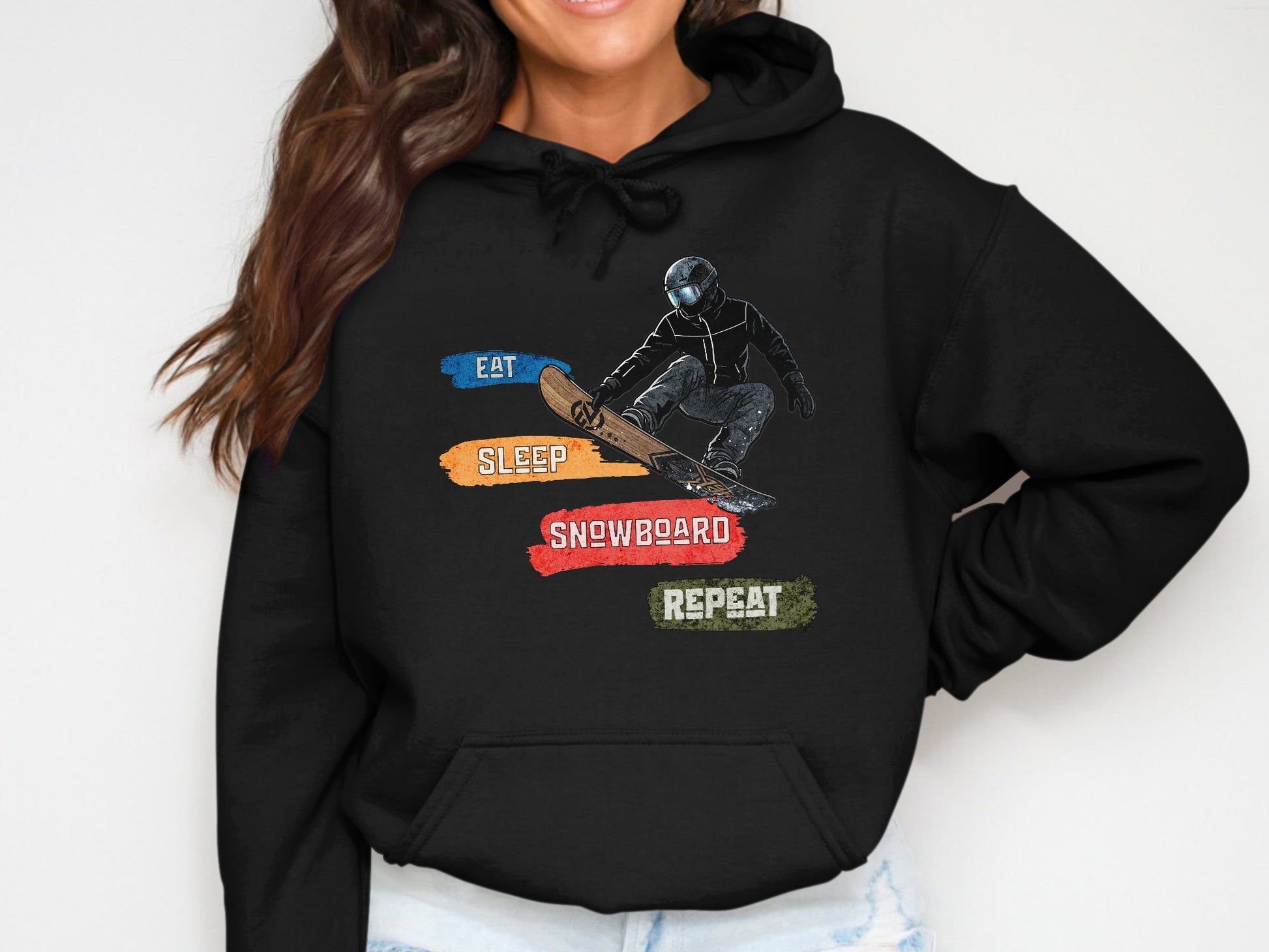 Eat Sleep Snowboard Repeat Hoodie Product