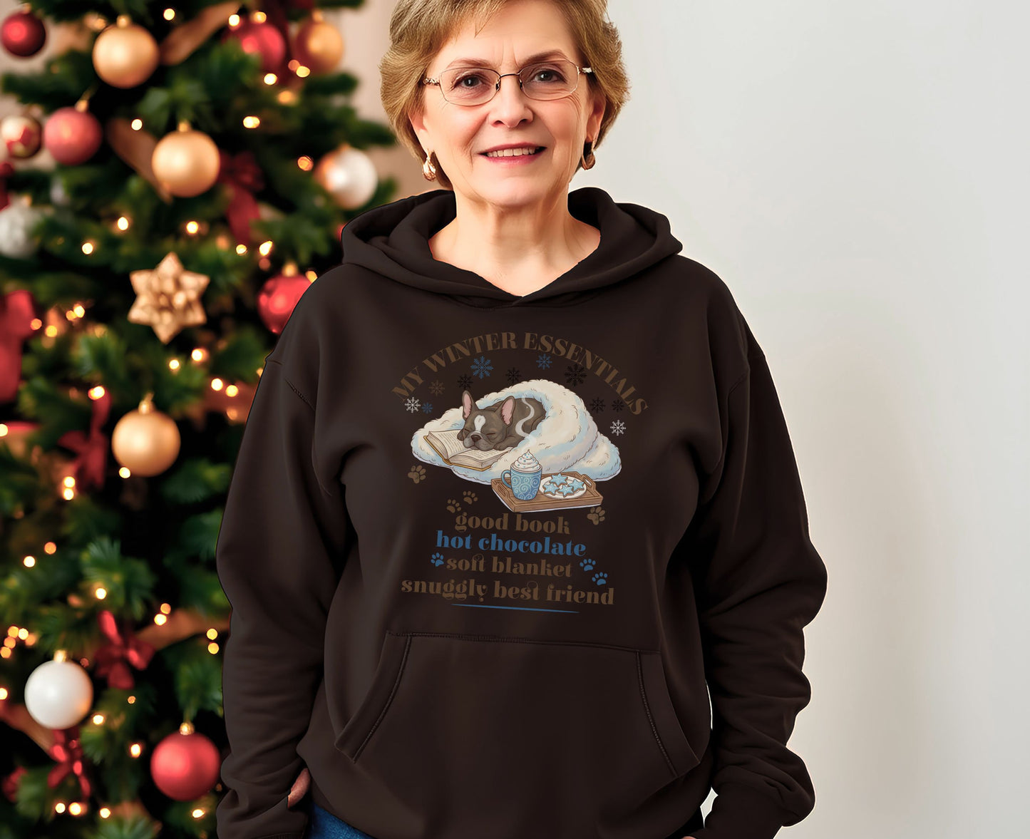 My Winter Essentials Good Book Hot Chocolate Hoodies
