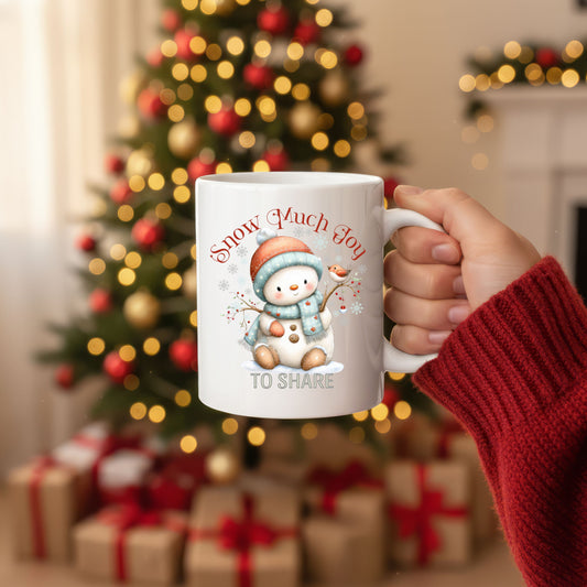 Snow Much Joy To Share Snowman Mug Christmas Decor