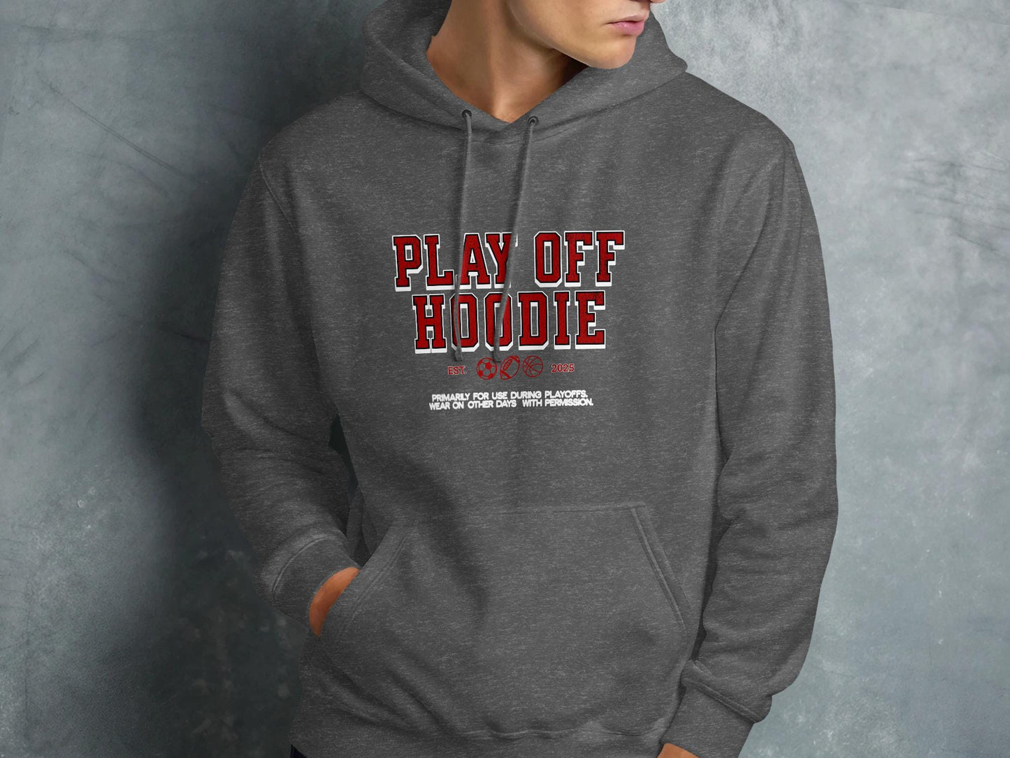 Playoff Hoodie: 2025 Game Day Sports Fan Sweatshirt for Football, Basketball & Soccer