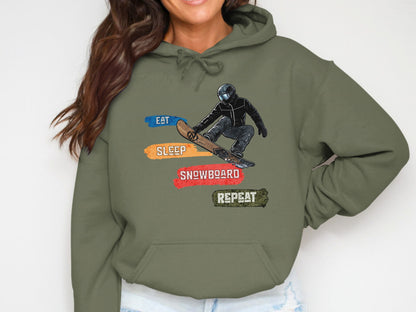 Eat Sleep Snowboard Repeat hoodie