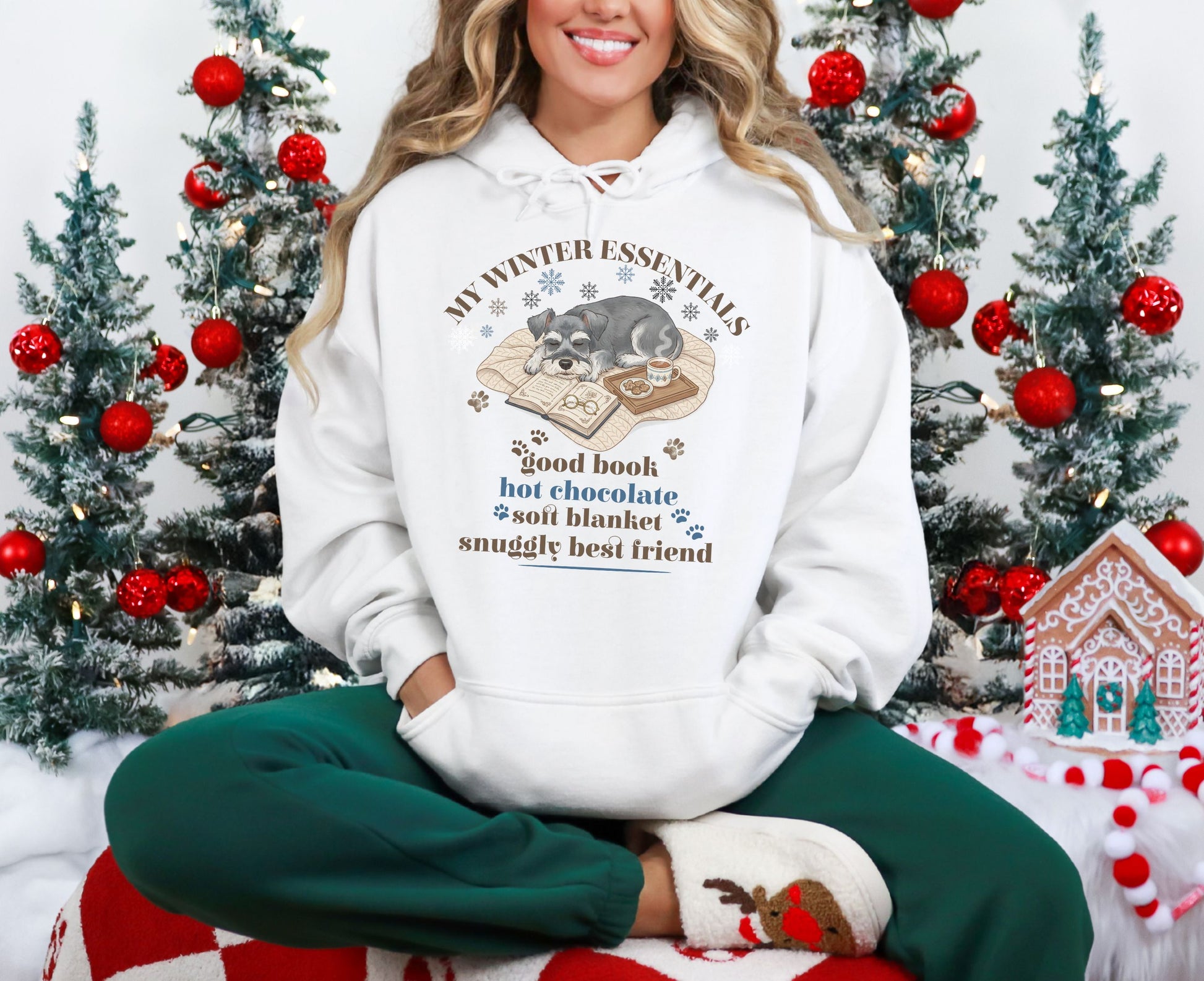 My Winter Essentials Cozy Hoodie Great Gift for Winter