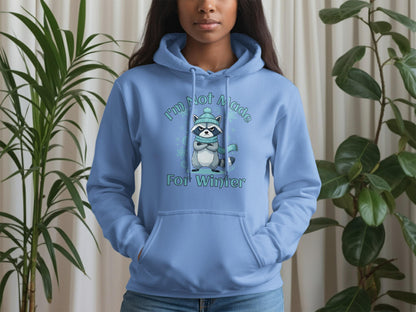 Grumpy Raccoon Hoodie: Funny Winter Hater Sweatshirt