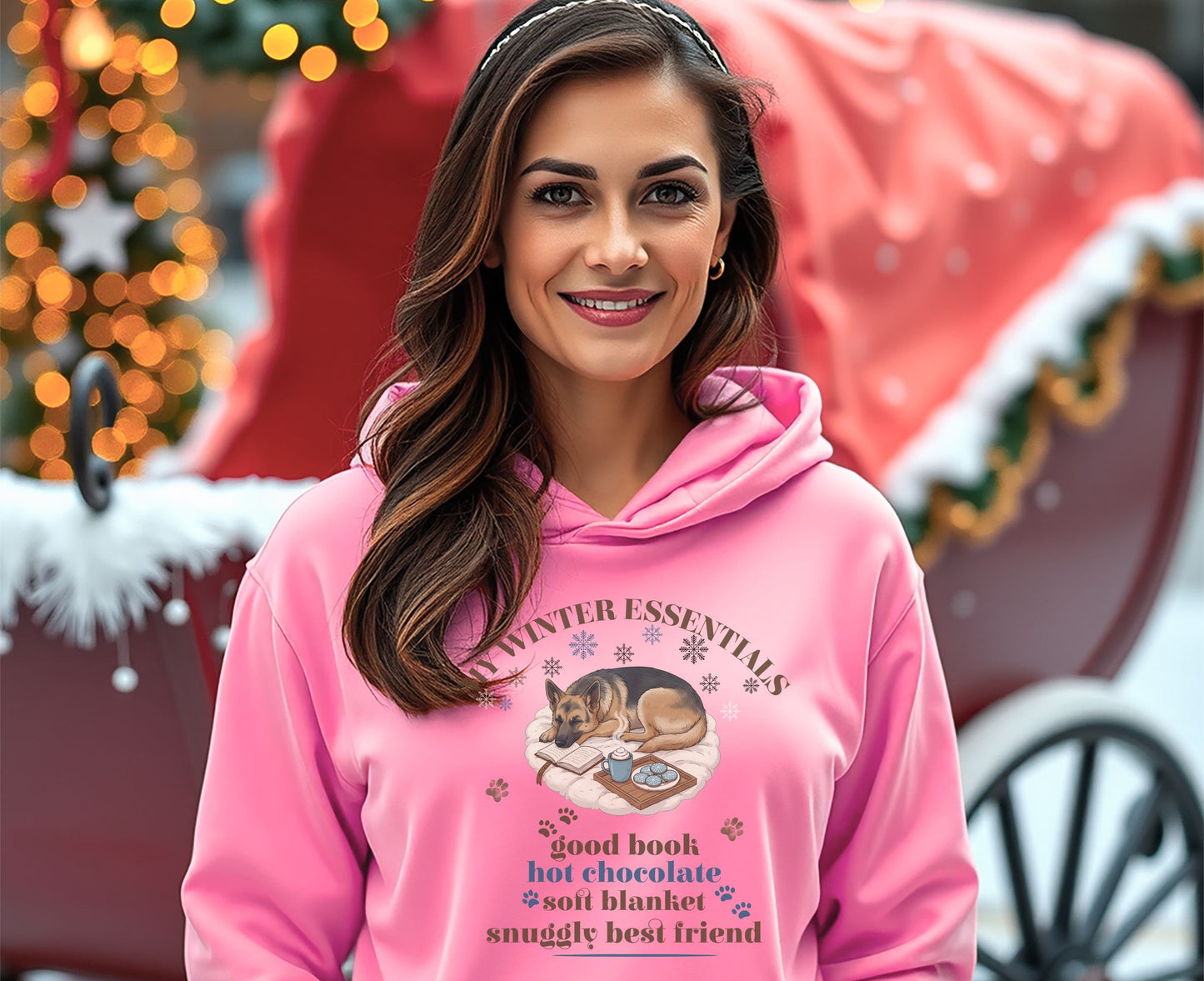 Winter Essentials Good Book Hot Chocolate Snuggle Hoodie