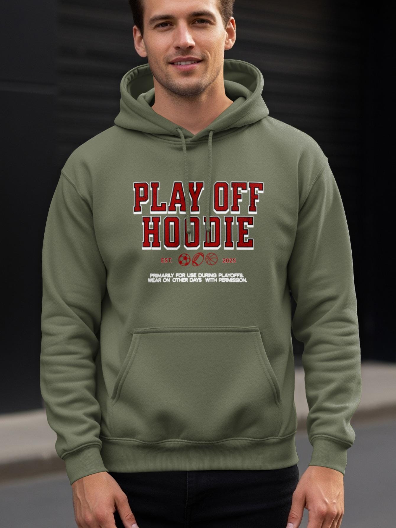 Playoff Hoodie: 2025 Game Day Sports Fan Sweatshirt for Football, Basketball & Soccer