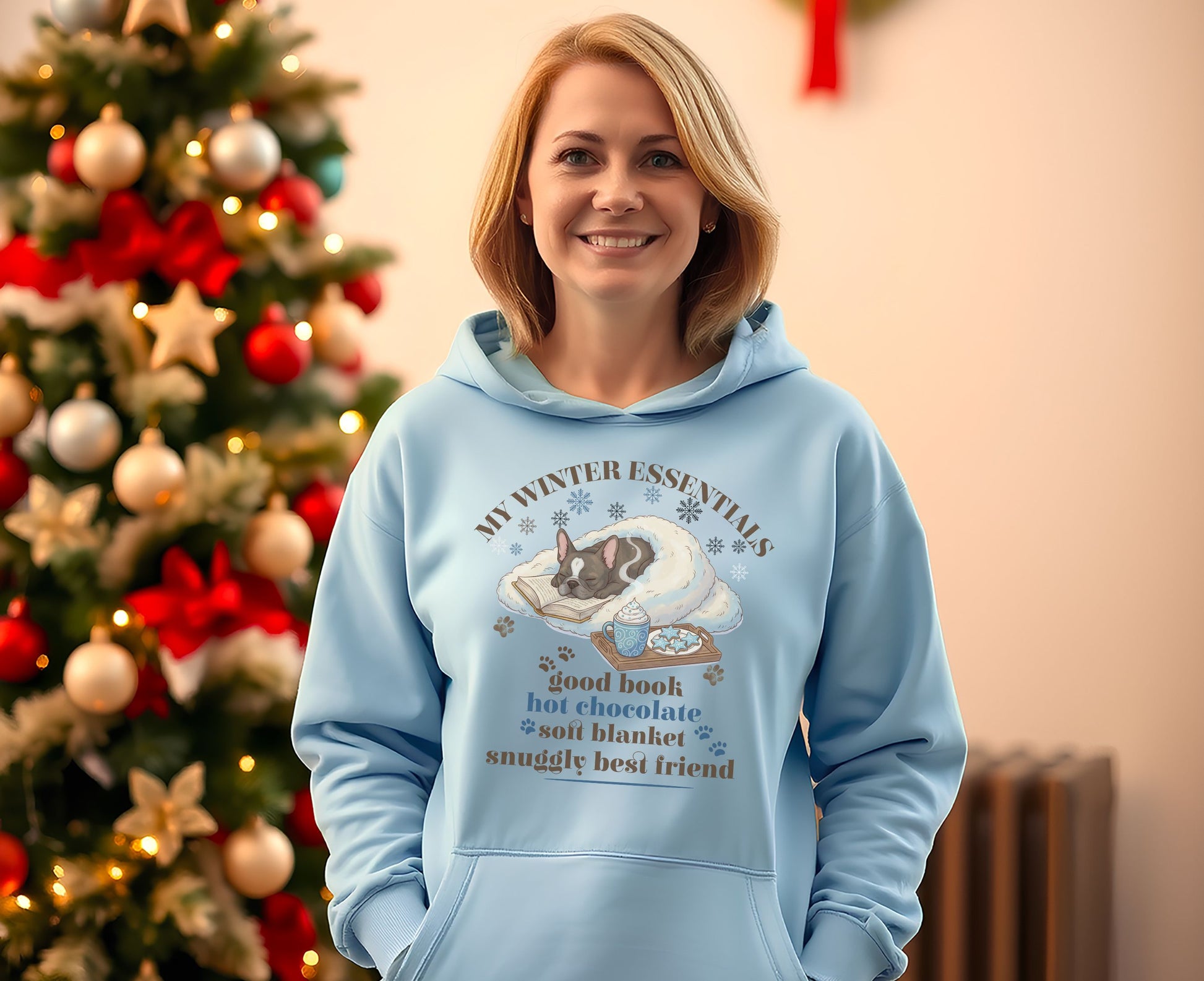 Cozy Winter Essentials Printed Hoodie Product