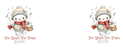 Pa-Rum-Pa-Pum Snowman Playing Drum Design