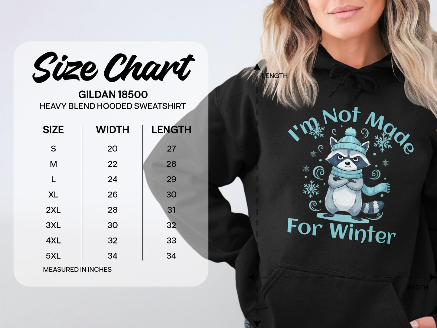 Grumpy Raccoon Hoodie: Funny Winter Hater Sweatshirt