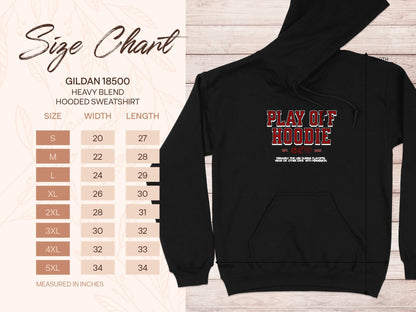 Playoff Hoodie: 2025 Game Day Sports Fan Sweatshirt for Football, Basketball & Soccer