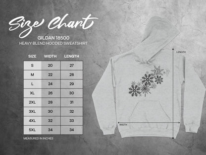Gray Hooded Snowflake Design Sweatshirt product